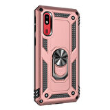 Microsonic Samsung Galaxy A2 Core Kılıf Military Ring Holder Rose Gold