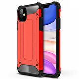 Microsonic Apple iPhone 11 (6.1'') Kılıf Rugged Armor Kırmızı