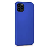 Microsonic Matte Silicone Apple iPhone 11 Pro Max (6.5'') Kılıf Mavi