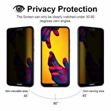 Microsonic Huawei P20 Lite Privacy 5D Gizlilik Filtreli Cam Ekran Koruyucu Siyah