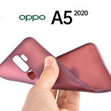 Microsonic Matte Silicone Oppo A5 2020 Kılıf Kırmızı