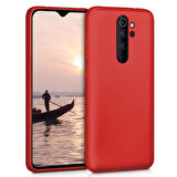 Microsonic Matte Silicone Xiaomi Redmi Note 8 Pro Kılıf Kırmızı