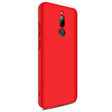 Microsonic Xiaomi Redmi 8 Kılıf Double Dip 360 Protective Kırmızı