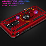 Microsonic Xiaomi Redmi 8A Kılıf Military Ring Holder Rose Gold