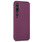 Microsonic Matte Silicone Xiaomi Mi Note 10 Pro Kılıf Mor