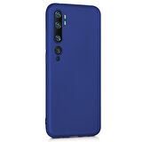 Microsonic Matte Silicone Xiaomi Mi Note 10 Kılıf Lacivert