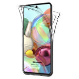 Microsonic Samsung Galaxy A71 Kılıf 6 tarafı tam full koruma 360 Clear Soft Şeffaf
