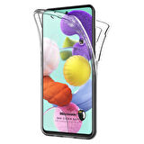 Microsonic Samsung Galaxy A51 Kılıf 6 tarafı tam full koruma 360 Clear Soft Şeffaf