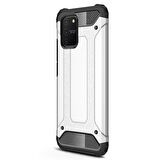 Microsonic Samsung Galaxy S10 Lite Kılıf Rugged Armor Gümüş