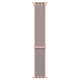 Microsonic Apple Watch Series 1 38mm Hasırlı Kordon Woven Sport Loop Pink Sand