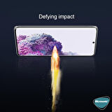 Microsonic Samsung Galaxy S20 Plus Tam Kaplayan Temperli Cam Ekran Koruyucu Siyah