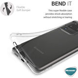 Microsonic Samsung Galaxy S20 Ultra Kılıf Transparent Soft Beyaz