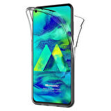Microsonic Samsung Galaxy M40 Kılıf 6 tarafı tam full koruma 360 Clear Soft Şeffaf