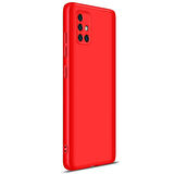 Microsonic Samsung Galaxy A51 Kılıf Double Dip 360 Protective Kırmızı