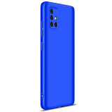Microsonic Samsung Galaxy A51 Kılıf Double Dip 360 Protective Mavi