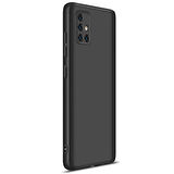 Microsonic Samsung Galaxy A51 Kılıf Double Dip 360 Protective Siyah