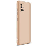 Microsonic Samsung Galaxy A71 Kılıf Double Dip 360 Protective Gold