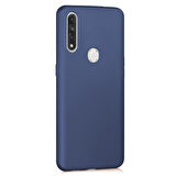 Microsonic Matte Silicone Oppo A31 Kılıf Lacivert