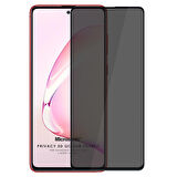 Microsonic Samsung Galaxy Note 10 Lite Privacy 5D Gizlilik Filtreli Cam Ekran Koruyucu Siyah