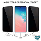 Microsonic Samsung Galaxy S10 Lite Privacy 5D Gizlilik Filtreli Cam Ekran Koruyucu Siyah