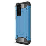 Microsonic Huawei P40 Kılıf Rugged Armor Mavi