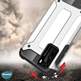 Microsonic Huawei P40 Kılıf Rugged Armor Mavi