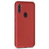Microsonic Matte Silicone Samsung Galaxy A11 Kılıf Kırmızı