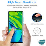 Microsonic Xiaomi Mi Note 10 Lite Tam Kaplayan Temperli Cam Ekran Koruyucu Siyah