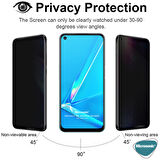Microsonic Oppo A92 Privacy 5D Gizlilik Filtreli Cam Ekran Koruyucu Siyah