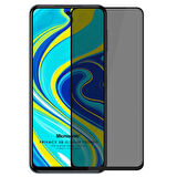 Microsonic Xiaomi Redmi Note 9 Pro Max Privacy 5D Gizlilik Filtreli Cam Ekran Koruyucu Siyah