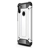 Microsonic Samsung Galaxy M11 Kılıf Rugged Armor Gümüş