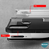 Microsonic Huawei P40 Lite E Kılıf Rugged Armor Kırmızı