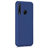 Microsonic Matte Silicone Huawei P40 Lite E Kılıf Lacivert