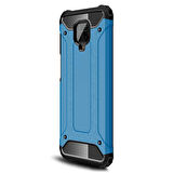Microsonic Xiaomi Redmi Note 9 Pro Max Kılıf Rugged Armor Mavi