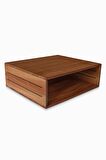 Woodsaka 3line Çekmeceli Monitör Stand & Araç-Gereç Saklama Kutusu - Küçük - Kiraz Ağacından