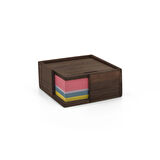 ​Woodsaka Not Kağıdı Kutusu - Ceviz - 10.5cm X 10.5cm X 4.5cm