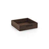​Woodsaka Gobi Not Kağıdı Kutusu ve Ataçlık - Ceviz - 12.4cm x 12.4cm x 3cm
