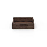 ​Woodsaka Gobi Not Kağıdı Kutusu ve Ataçlık - Ceviz - 12.4cm x 12.4cm x 3cm