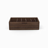 ​Woodsaka Gobi Kartvizit Organizer - Ceviz - 26cm x 10.4cm x 6cm