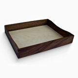 ​Woodsaka Dergi ve Evrak Kutusu - Ceviz & Huş Ağacı Kontraplak Taban - 25cm x 22cm x 5cm