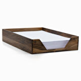 ​Woodsaka Reka A4 Kağıt Tepsisi & Evrak Kutusu - Ceviz - 500 Adet Kağıt Alır - 26.4cm x 36.5cm x 6.2cm