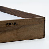 ​Woodsaka Reka A4 Kağıt Tepsisi & Evrak Kutusu - Ceviz - 500 Adet Kağıt Alır - 26.4cm x 36.5cm x 6.2cm
