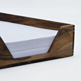 ​Woodsaka Reka A4 Kağıt Tepsisi & Evrak Kutusu - Ceviz - 500 Adet Kağıt Alır - 26.4cm x 36.5cm x 6.2cm