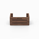 ​Woodsaka 3Line Kartvizit Kutusu - Ceviz - 11cm x 7.8cm x 4.5cm