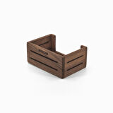 ​Woodsaka 3Line Kartvizit Kutusu - Ceviz - 11cm x 7.8cm x 4.5cm