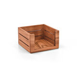 ​Woodsaka 3Line Küp Not Kağıdı Kutusu - Kiraz Ağacından - 10.7cm x 10.6cm x 5.7cm