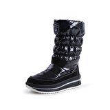 Buckhead 1103 Charm Shiny Waterproof Çocuk Kar Botu Siyah
