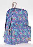 Kaukko Nature Flamingo ve Aloha Baskılı İlk ve Ortaokul Sırt Çantası