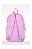 Kadın Kaukko Kız Wichlight Pink Flowers Sırt Çantası K1338