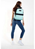 Kaukko Basic Colors Okul Sırt Çantası Mint Siyah K1415